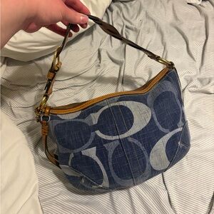 Coach Blue Denim Hobo Shoulder Bag